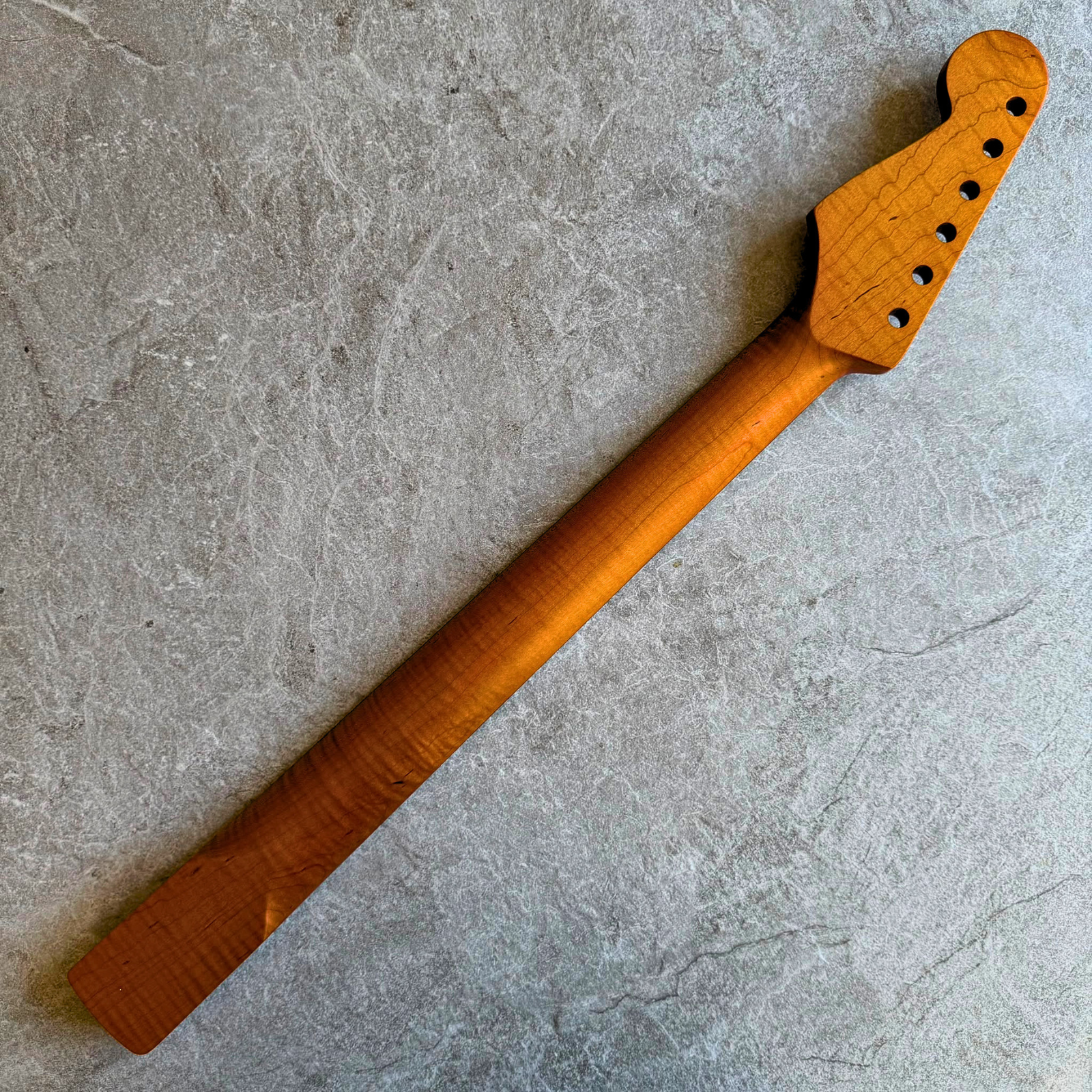 Strat Guitar Neck Roasted Lion Flame Rosewood Neck – 22-Fret, Satin Finish, 12" Radius