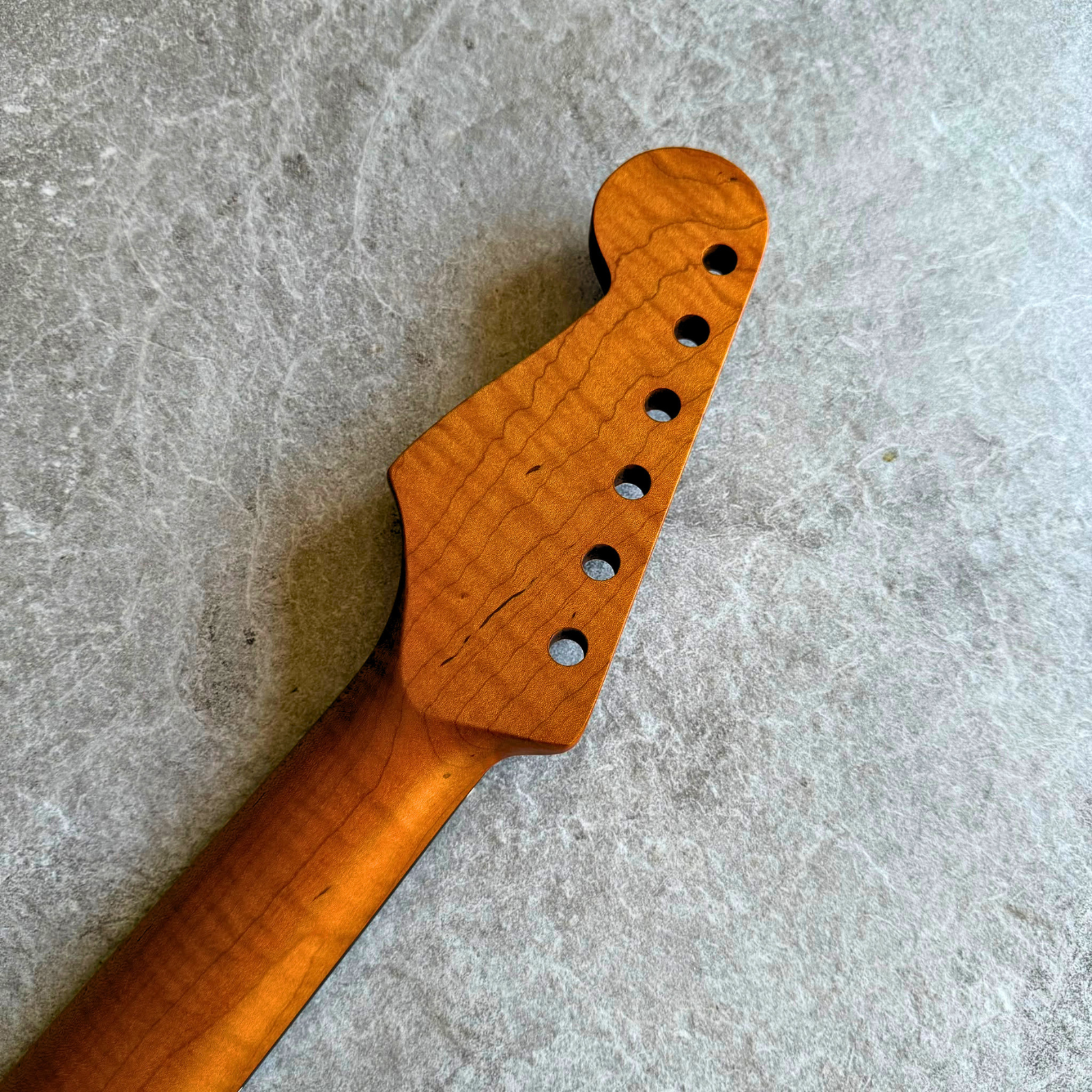 Strat Guitar Neck Roasted Lion Flame Rosewood Neck – 22-Fret, Satin Finish, 12" Radius