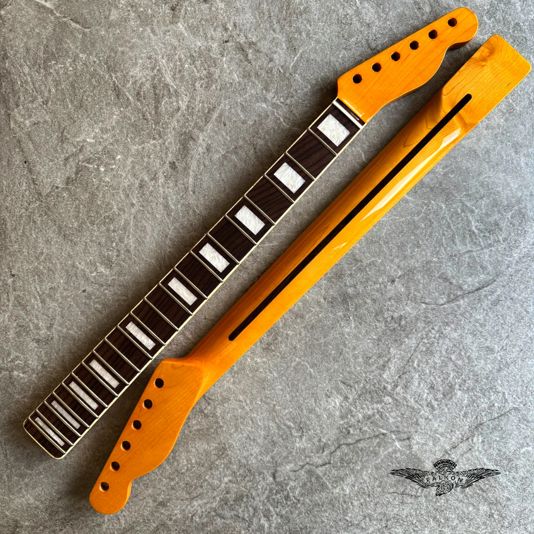 Limited Edition Electric Guitar Neck – Tele Rosewood 21 Fretboard with Pearl Inlays