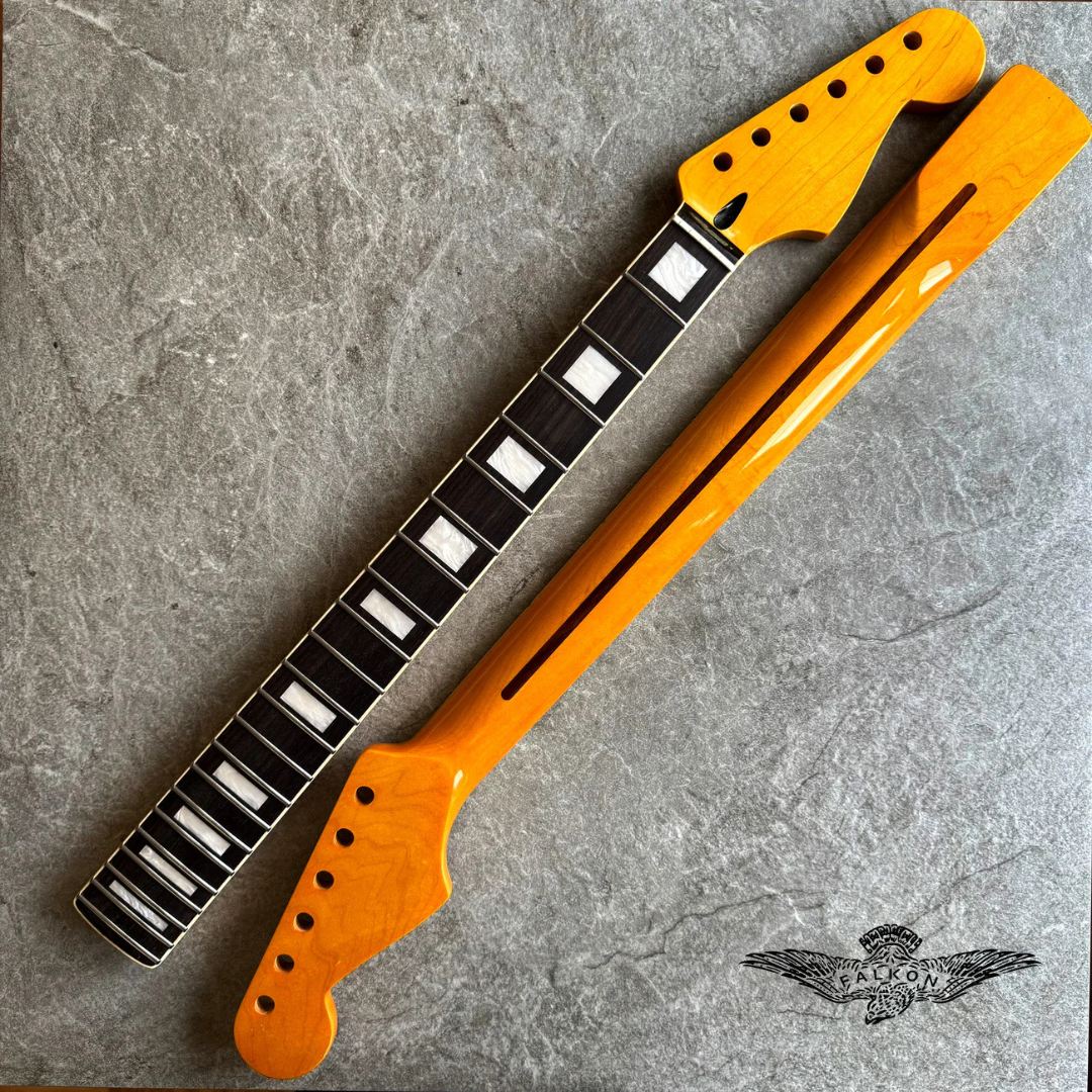 Limited Edition Electric Guitar Neck – Strat Rosewood 22 Fretboard with Pearl Inlays