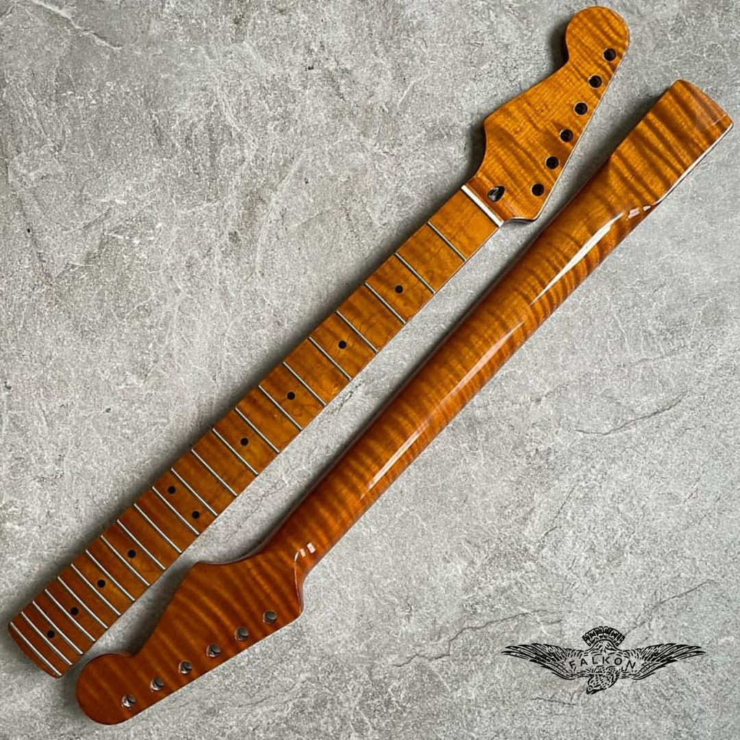 Strat electric guitar Neck Lion Flame Maple 21 fretboard! Left hand
