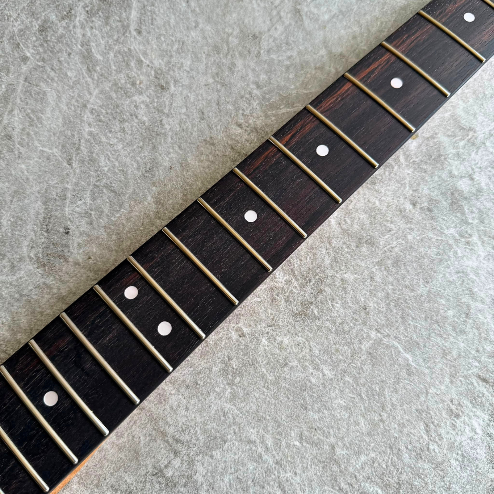 Tele Guitar Neck Yellow Flame Maple 22 Fret Rosewood Fretboard, Gloss Finish, 12" Radius
