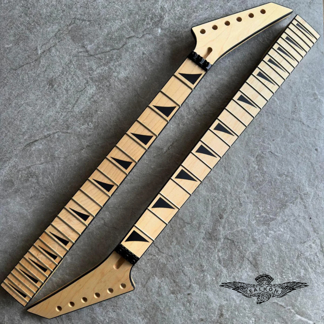 Jackson Style Maple Electric Guitar Neck – 24 Fret, Maple Inlay, Satin Finish