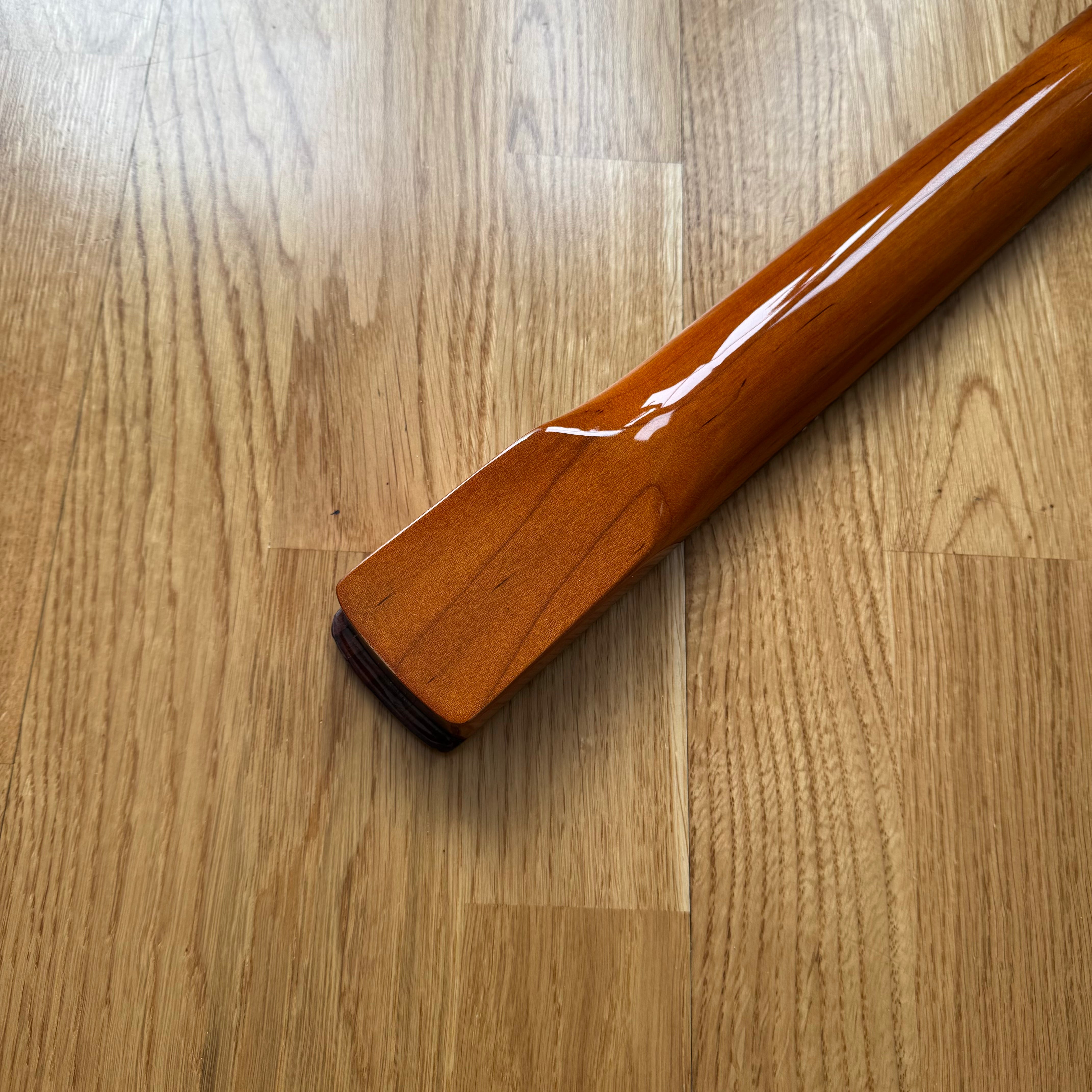 Unique Vintage '50s Strat Rosewood Guitar Neck – Quarter-Sawn Wild Pear Wood, Aged Gloss Finish