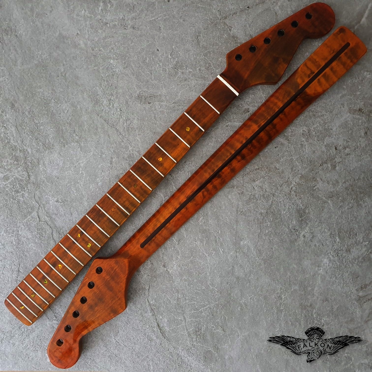 Tiger Flame Guitar Neck