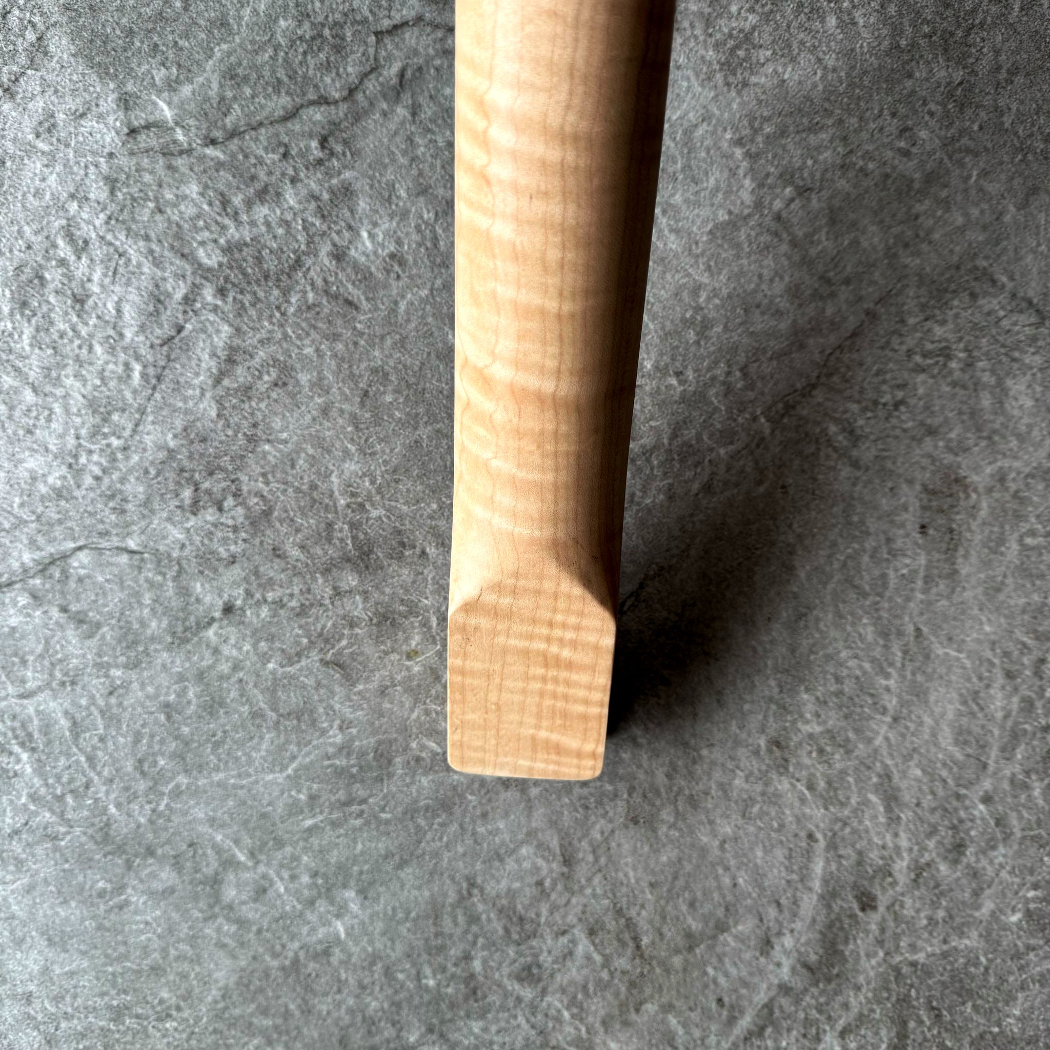 Tele Guitar Neck – 22 Fret Tiger Flame Maple, 12" Radius, Natural Satin