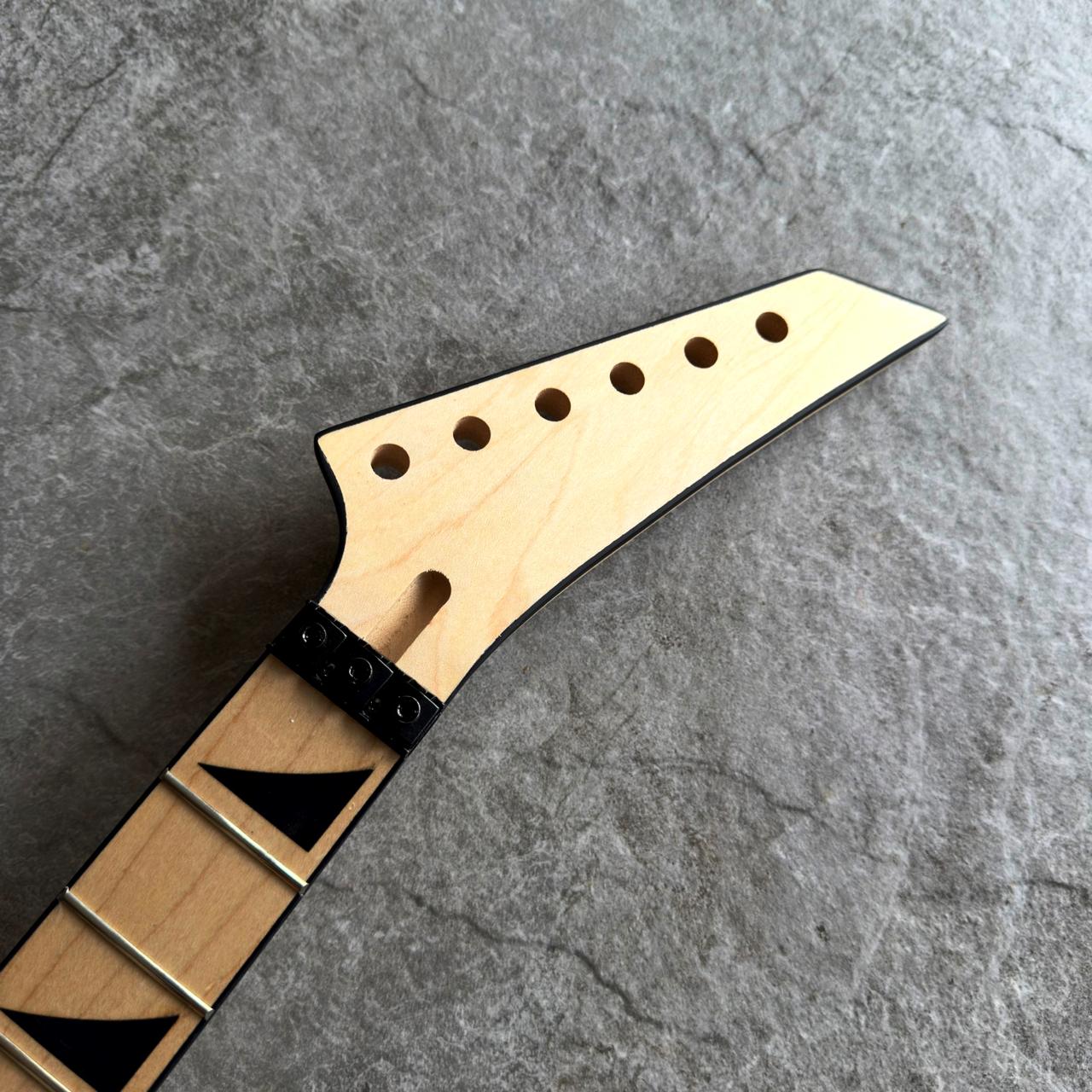 Jackson Style Maple Electric Guitar Neck – 24 Fret, Maple Inlay, Satin Finish
