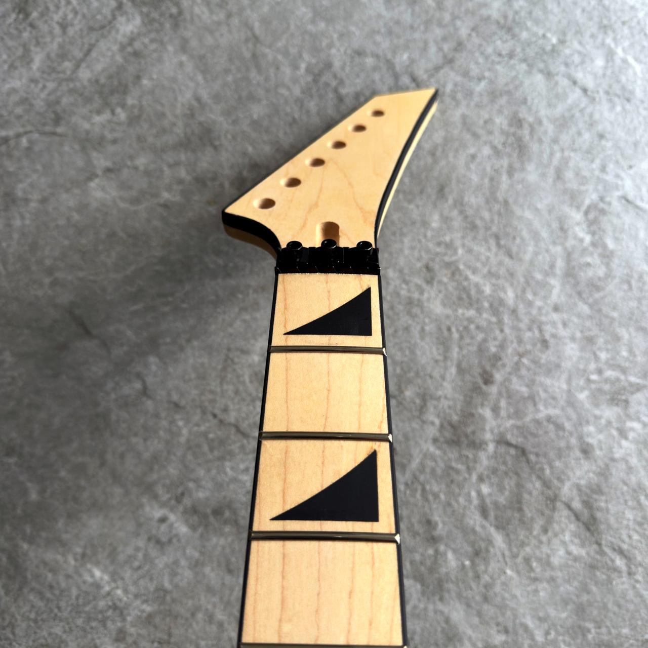 Jackson Style Maple Electric Guitar Neck – 24 Fret, Maple Inlay, Satin Finish
