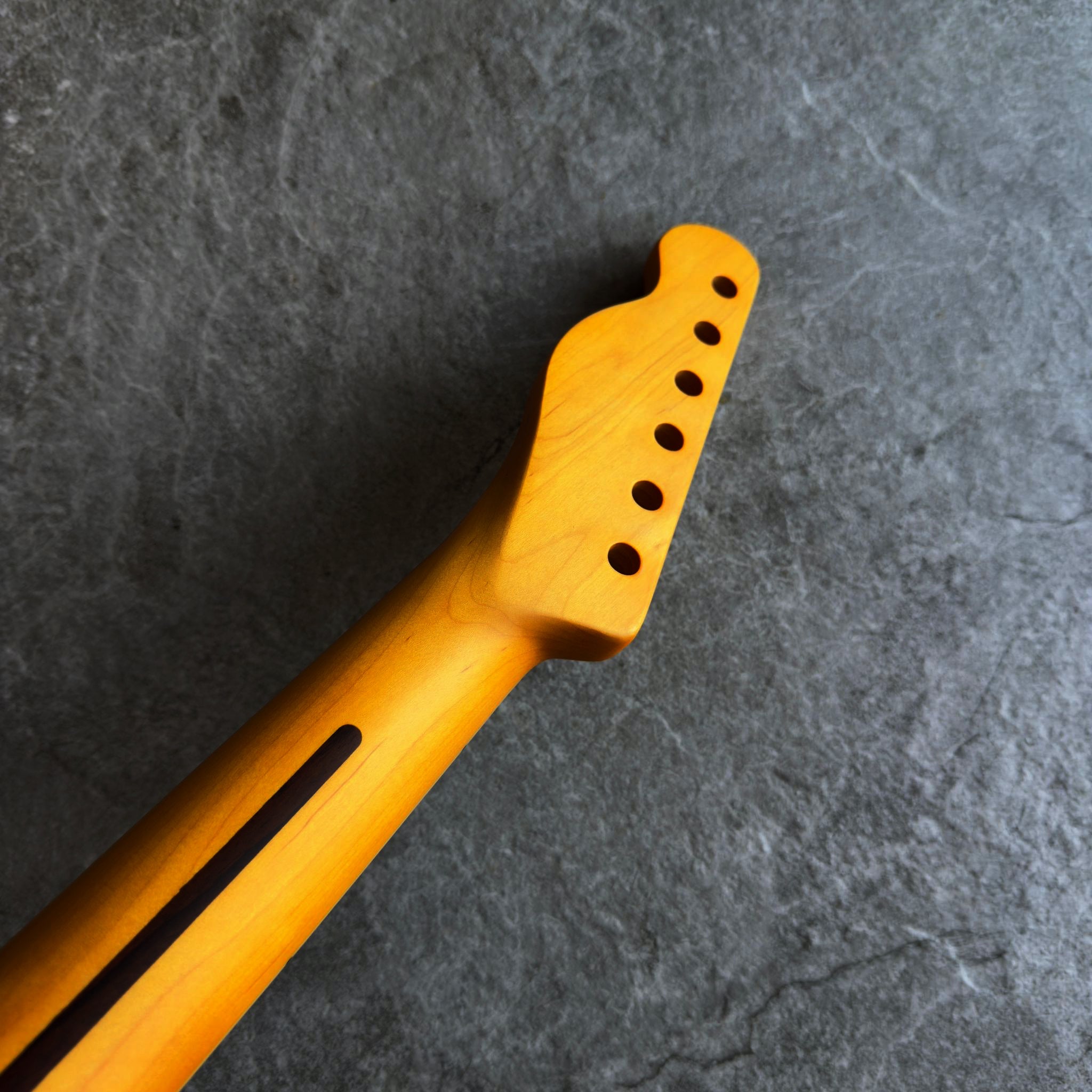 Tele Yellow Rosewood Neck – 22-Fret Pearl Block Inlays, Stain Finish