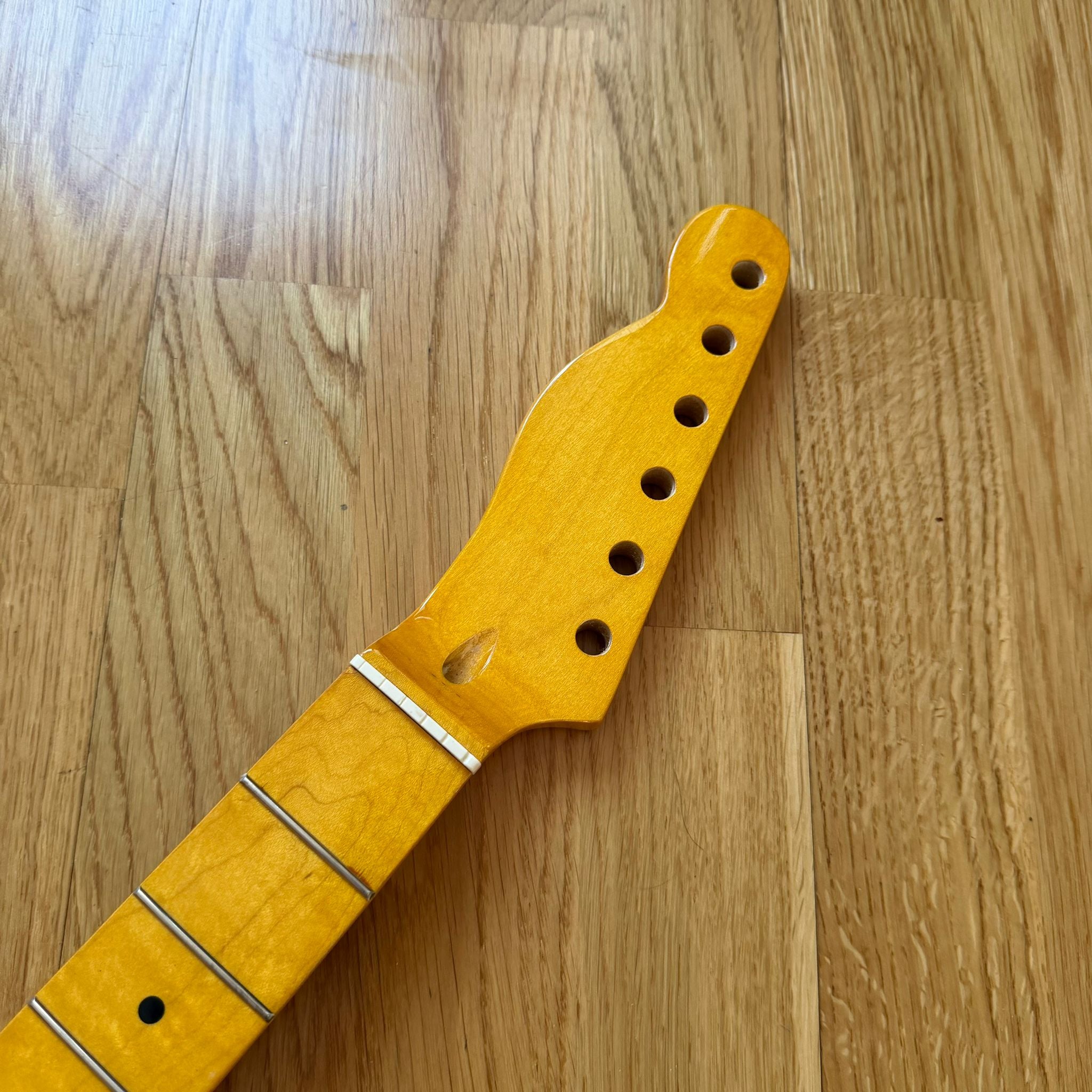 Telecaster Electric Guitar Neck Yellow Maple Left Hand B-Stock 22 Frets –Custom Guitar Project