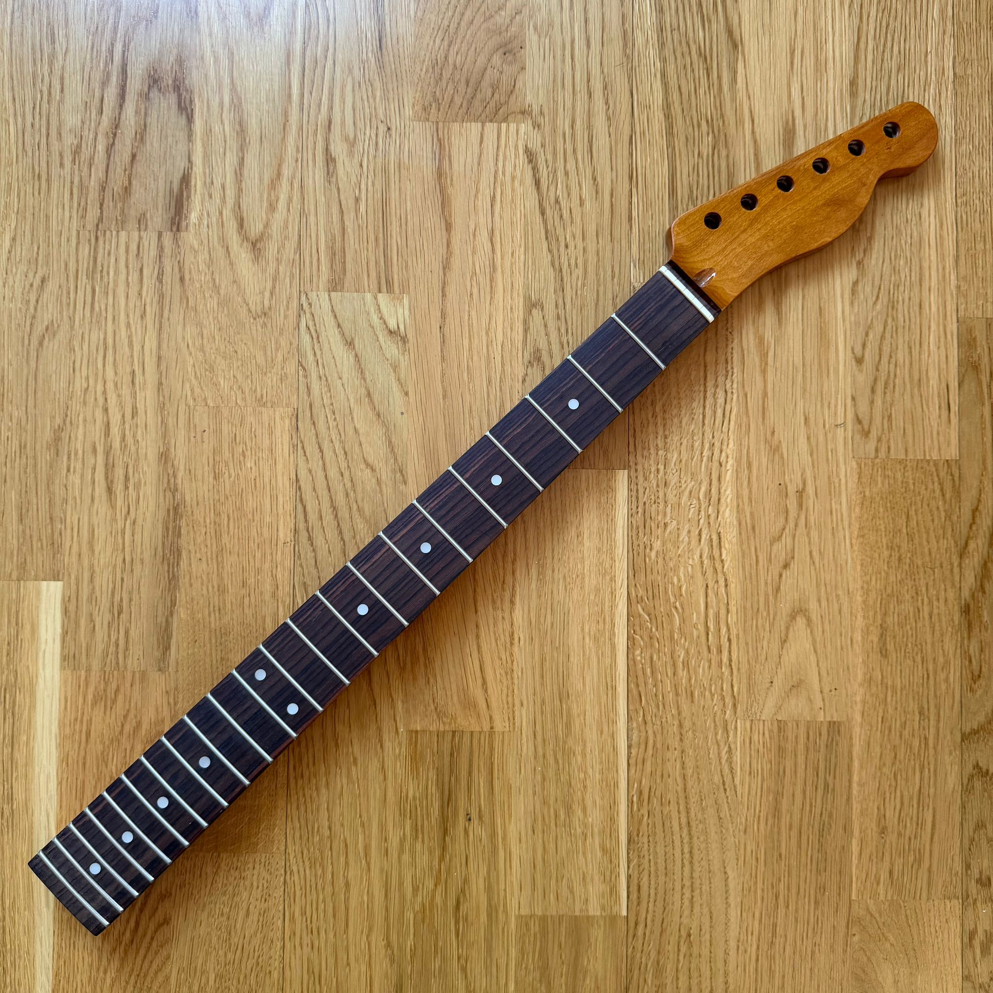 Tele Roasted Vintage Wild Pearl Wood Neck Rosewood B-Stock 22 Frets Custom Guitar Project!