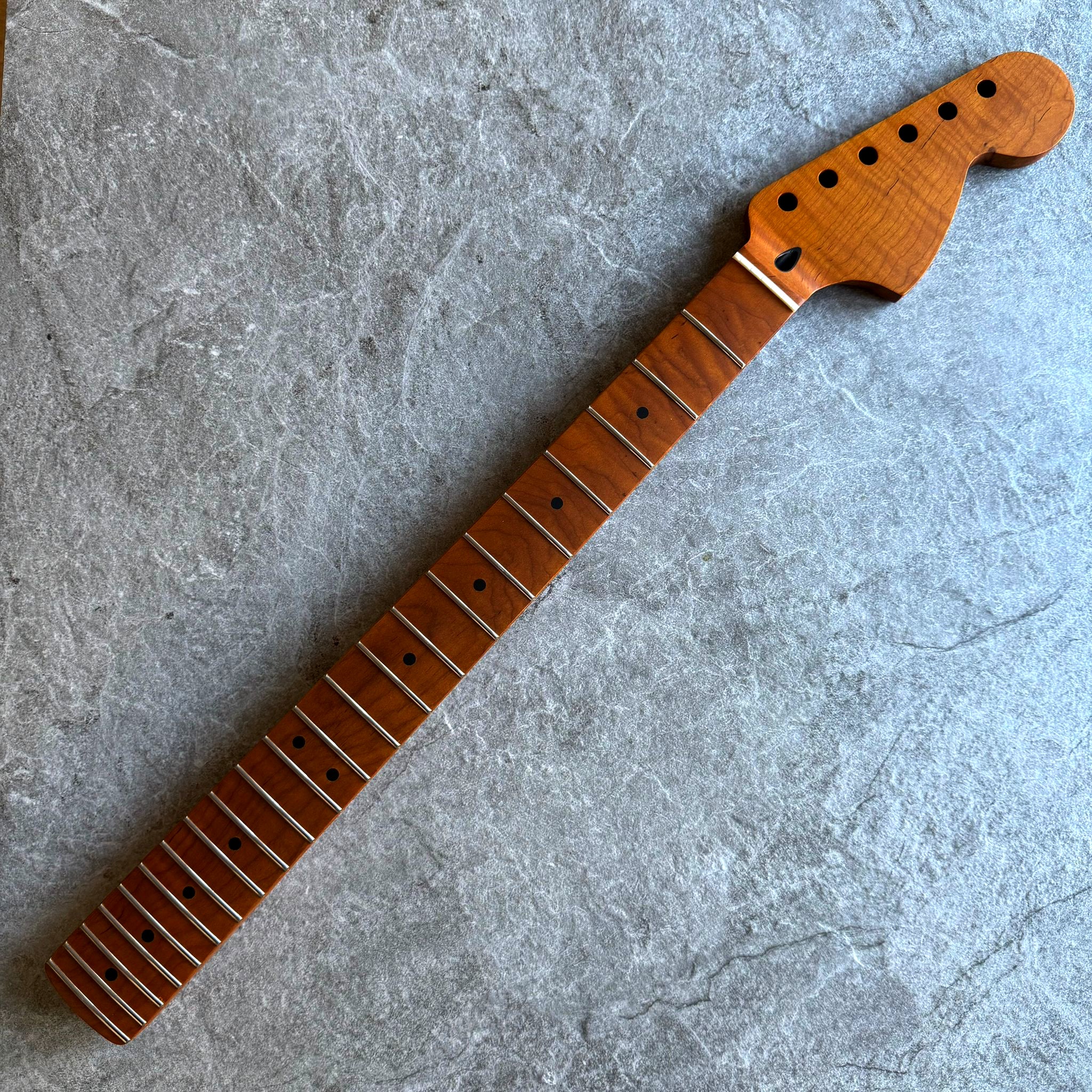 Strat Guitar Roasted Flame Maple Neck 22 Fret – 70s Big Head
