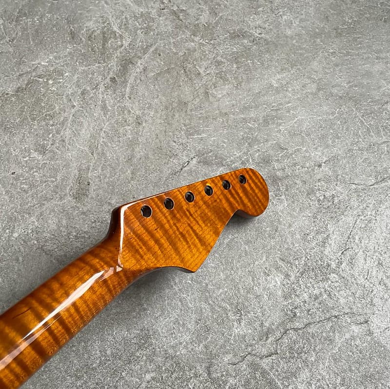 Strat electric guitar Neck Lion Flame Maple 21 fretboard! Left hand
