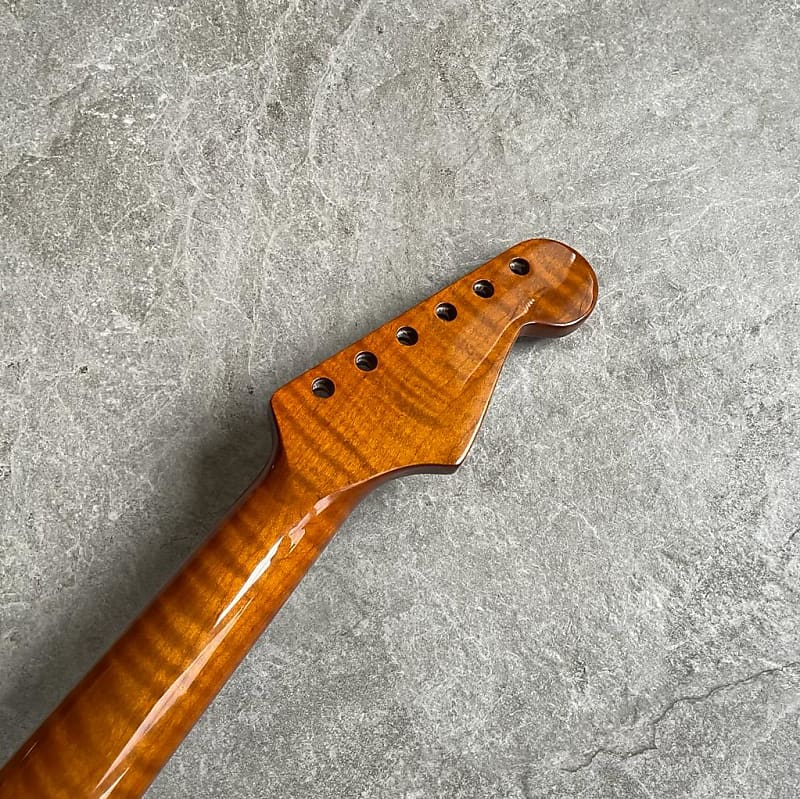 Strat electric guitar Neck Lion Flame Maple 21 fretboard! Left hand
