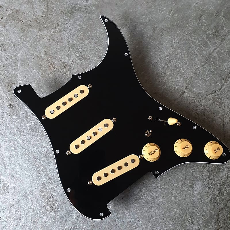 Prewired Pickgurad Black Strat! Gilmour Style