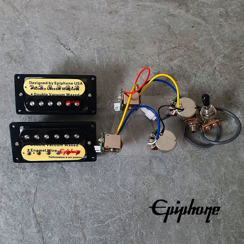 Epiphone Zebra Humbucker Alnico Humbucker Set med Pro ledningsnät