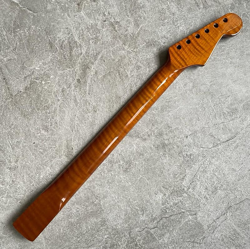 Strat electric guitar Neck Lion Flame Maple 21 fretboard! Left hand