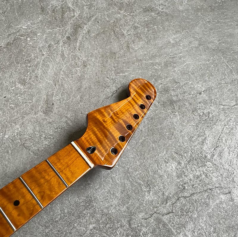 Strat electric guitar Neck Lion Flame Maple 21 fretboard! Left hand