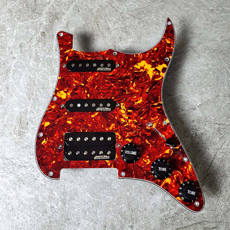 Wilkinson Prewired Stratocaster Loaded Pickguard SSH! Red Pearl