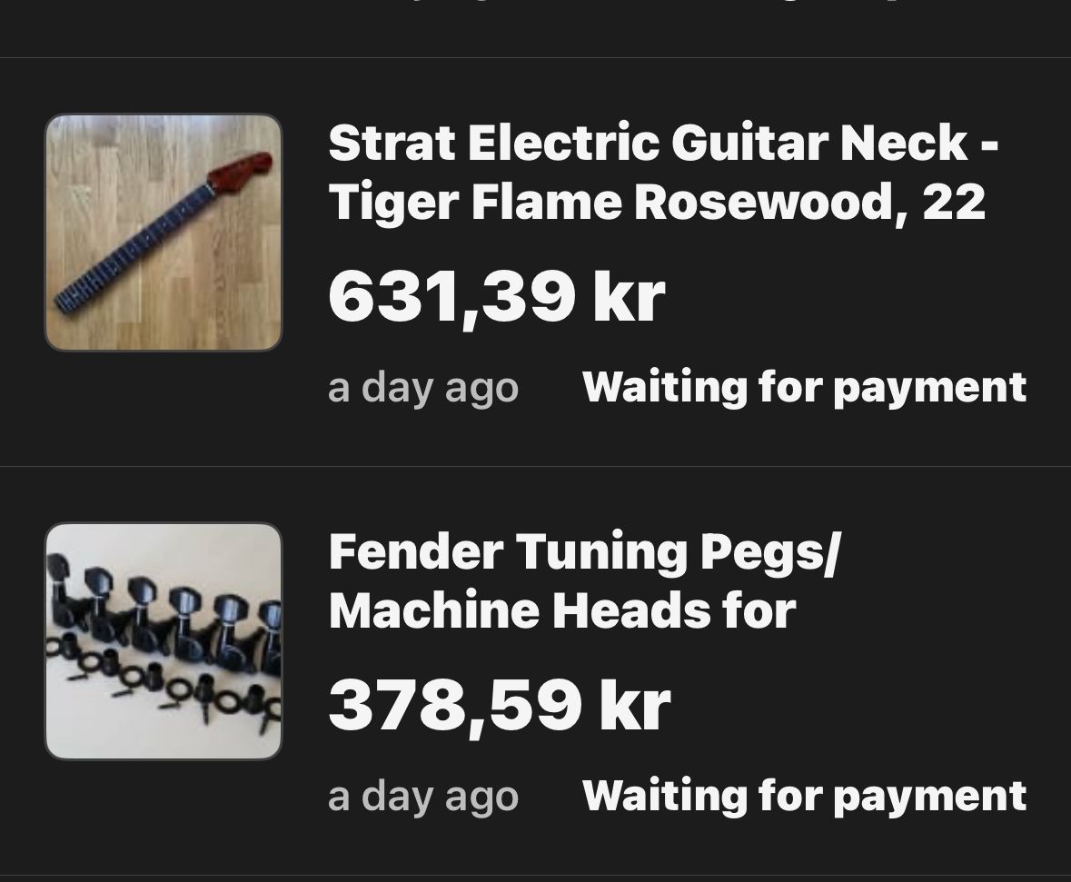 Tiger flame neck/fender tuners back right