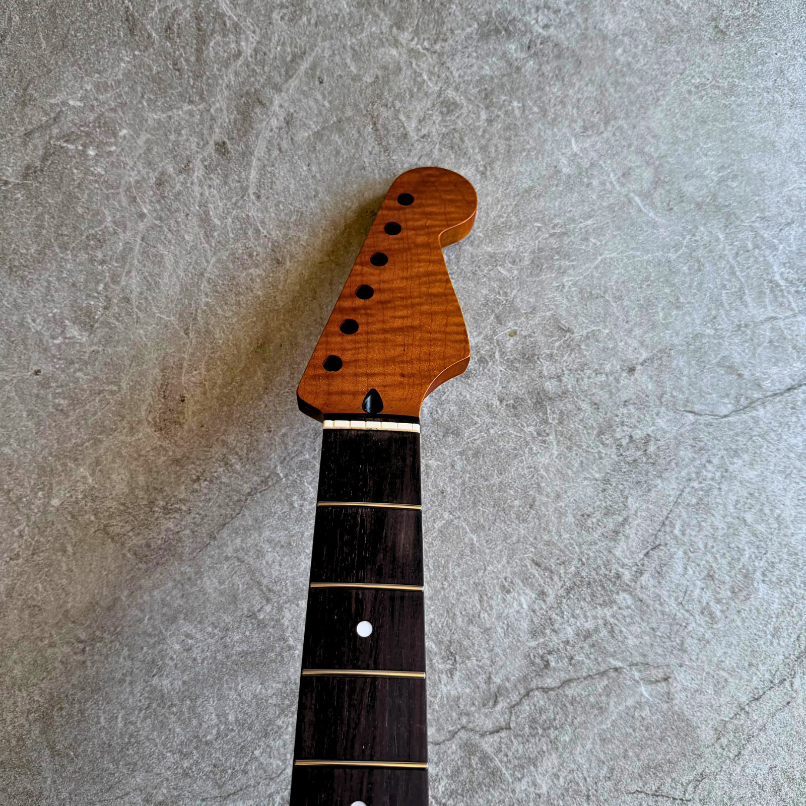 Strat Guitar Neck Roasted Lion Flame Rosewood Neck – 22-Fret, Satin Finish, 12" Radius