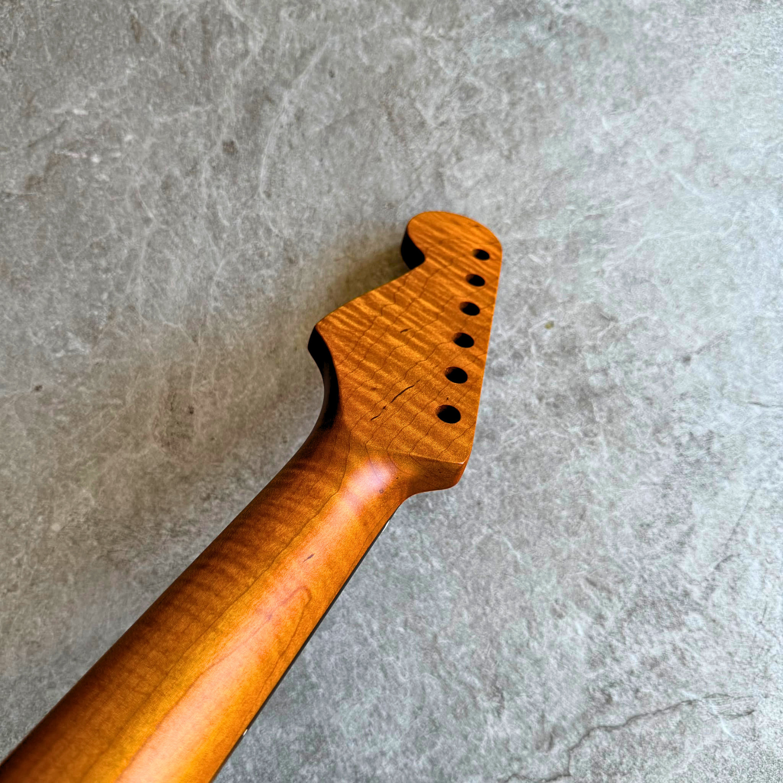 Strat Guitar Neck Roasted Lion Flame Rosewood Neck – 22-Fret, Satin Finish, 12" Radius