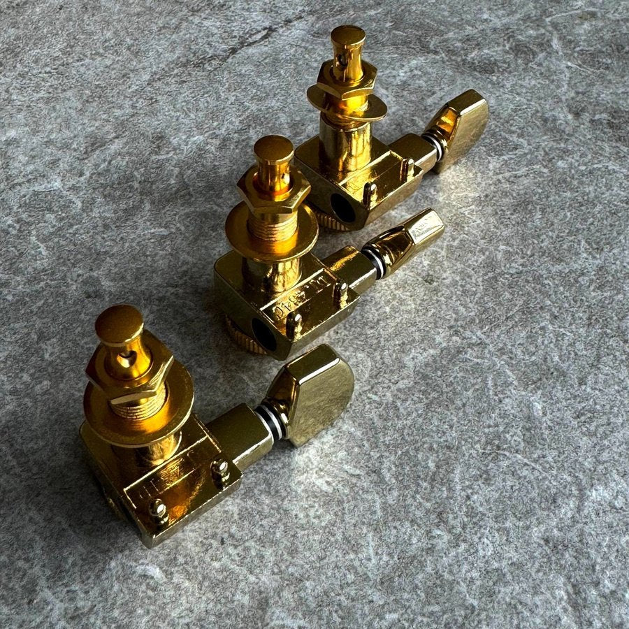 F Professional No-Screw Locking Guitar Machine Heads Tuners Set - Gold