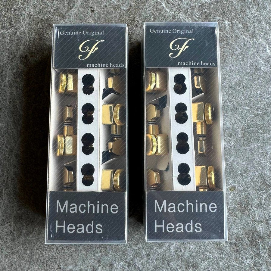 F Professional No-Screw Locking Guitar Machine Heads Tuners Set - Gold