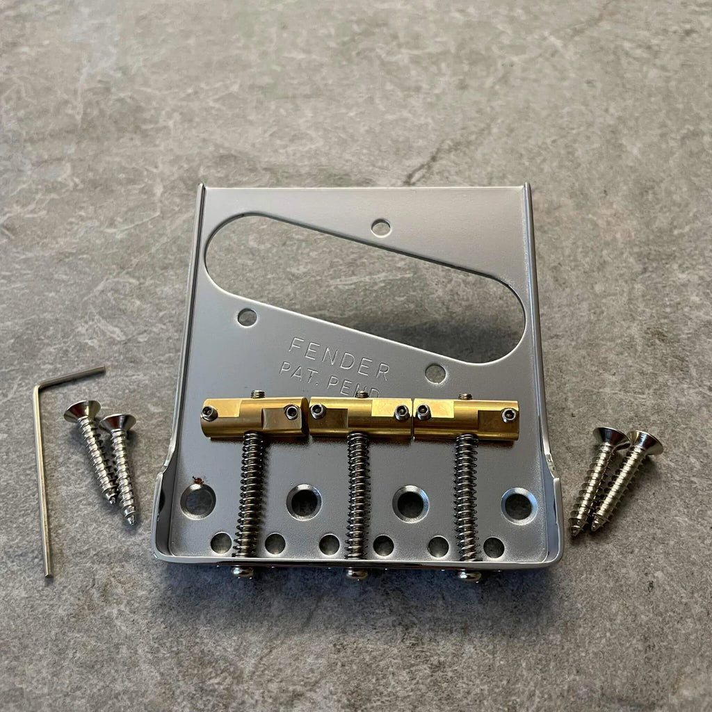 Cut Down Sides Fender Bridge | Brass Saddles Bridge | Falkonguitars