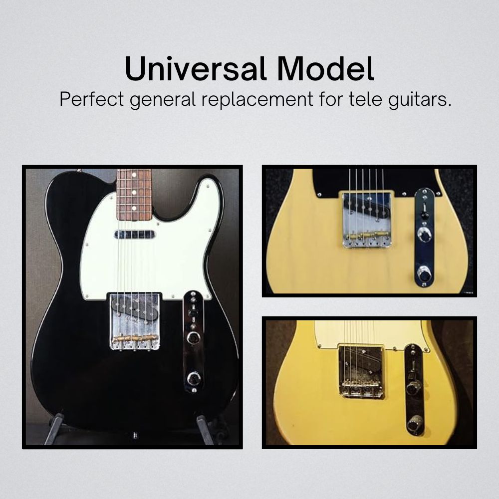 Telecaster Loaded Prewired Control Plate Harness with Switch &amp; Knobs – Black