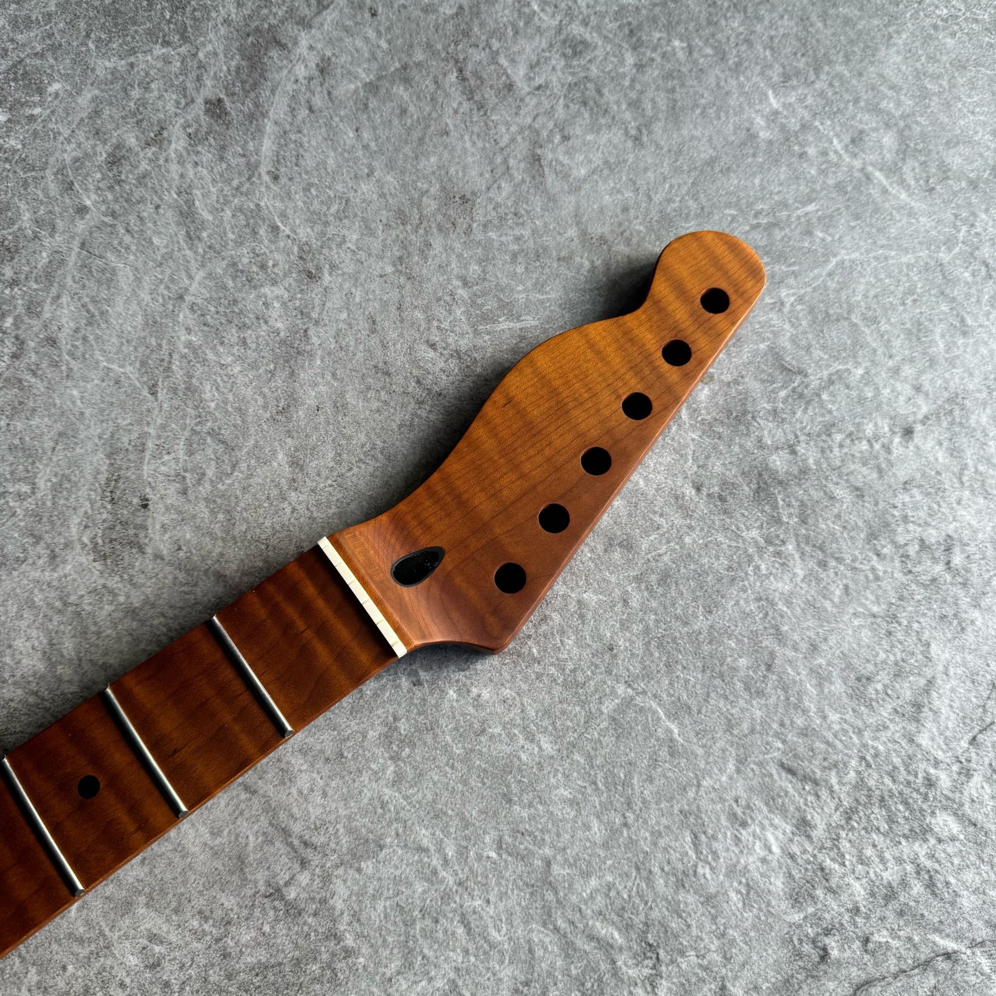 Tele Lion Flame Roasted Maple Fretboard Neck – Left-Handed, 22 Fret Stain