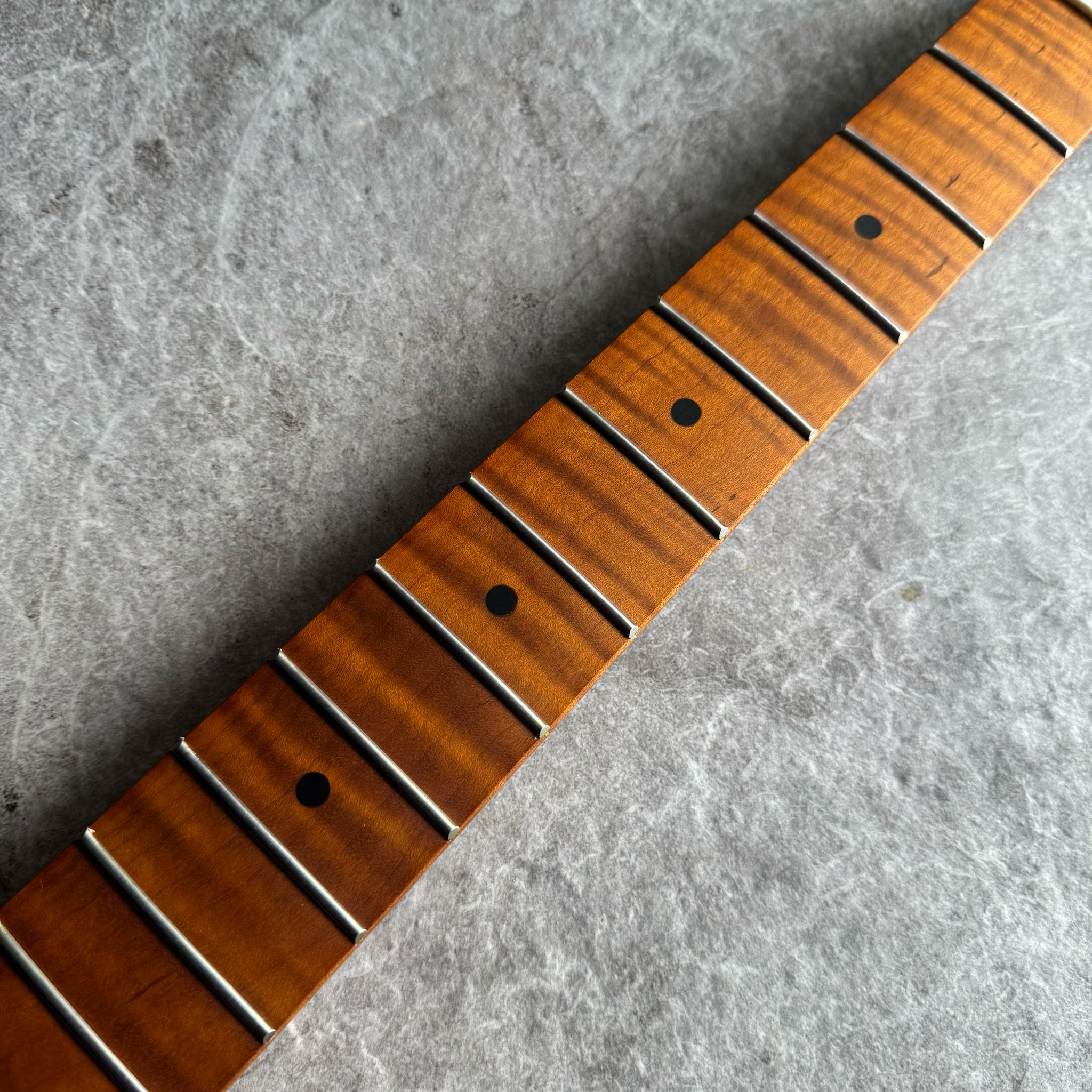 Tele Lion Flame Roasted Maple Fretboard Neck – Left-Handed, 22 Fret Stain