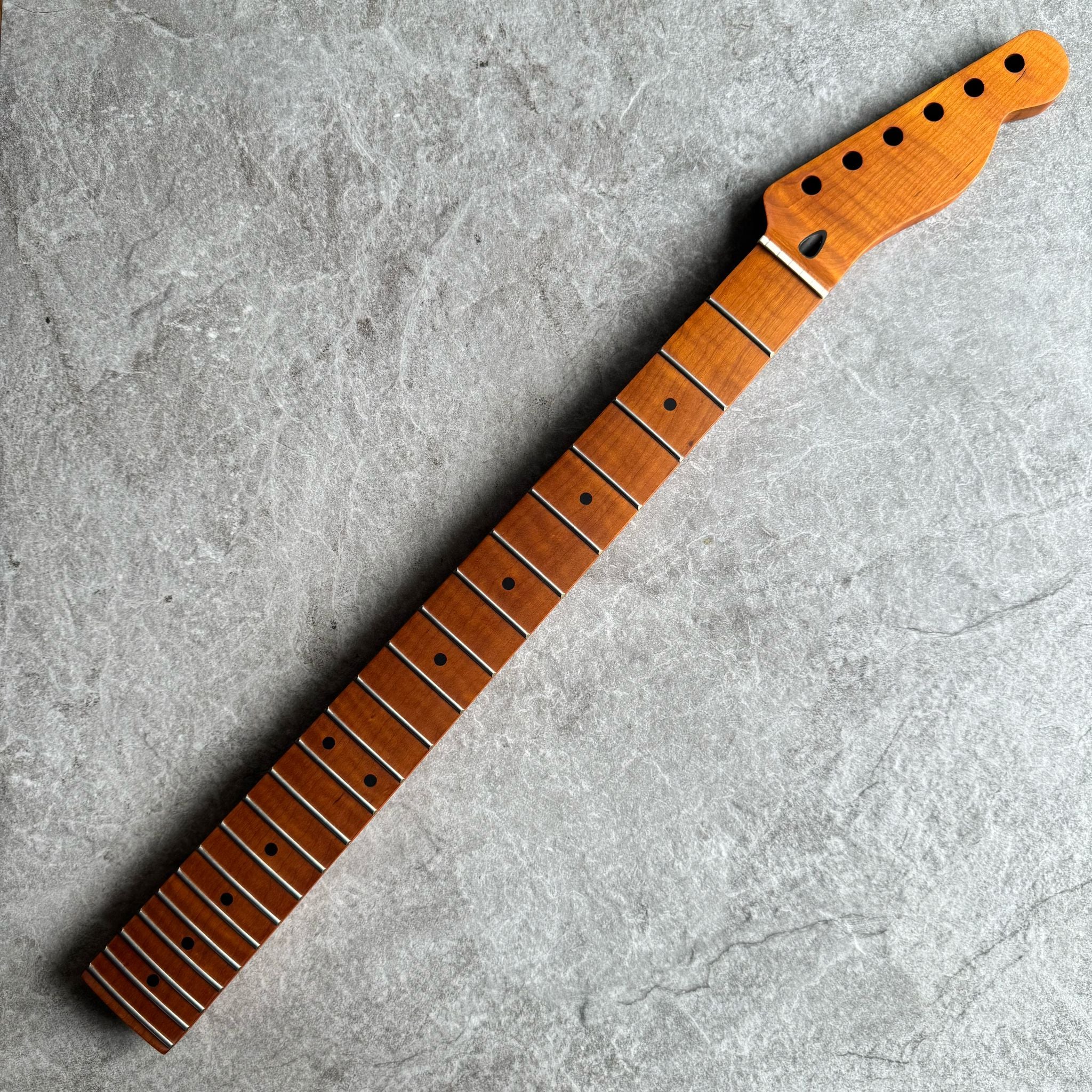 Tele Lion Flame Roasted Maple Fretboard Neck – 22 Fret Stain