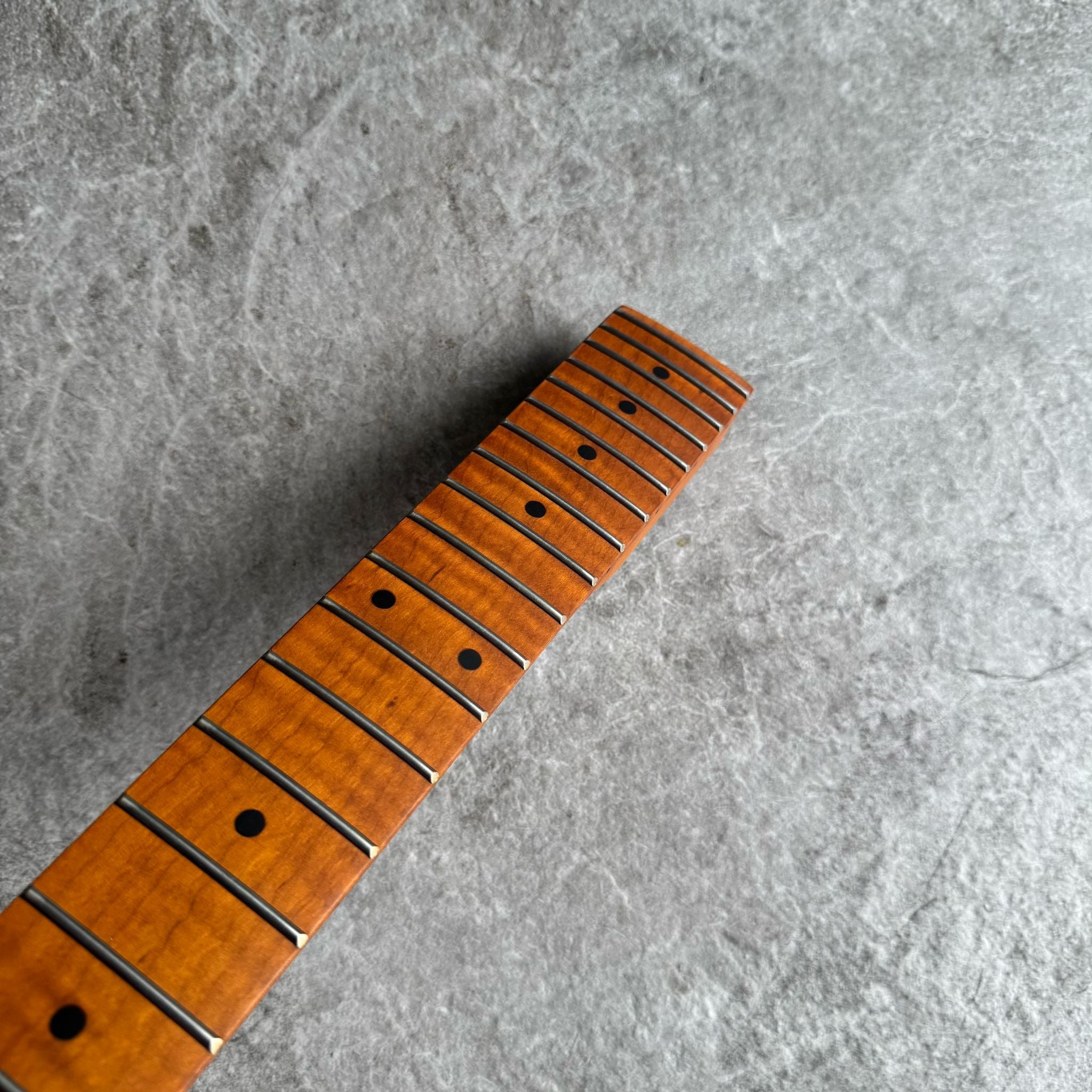 Tele Lion Flame Roasted Maple Fretboard Neck – 22 Fret Stain