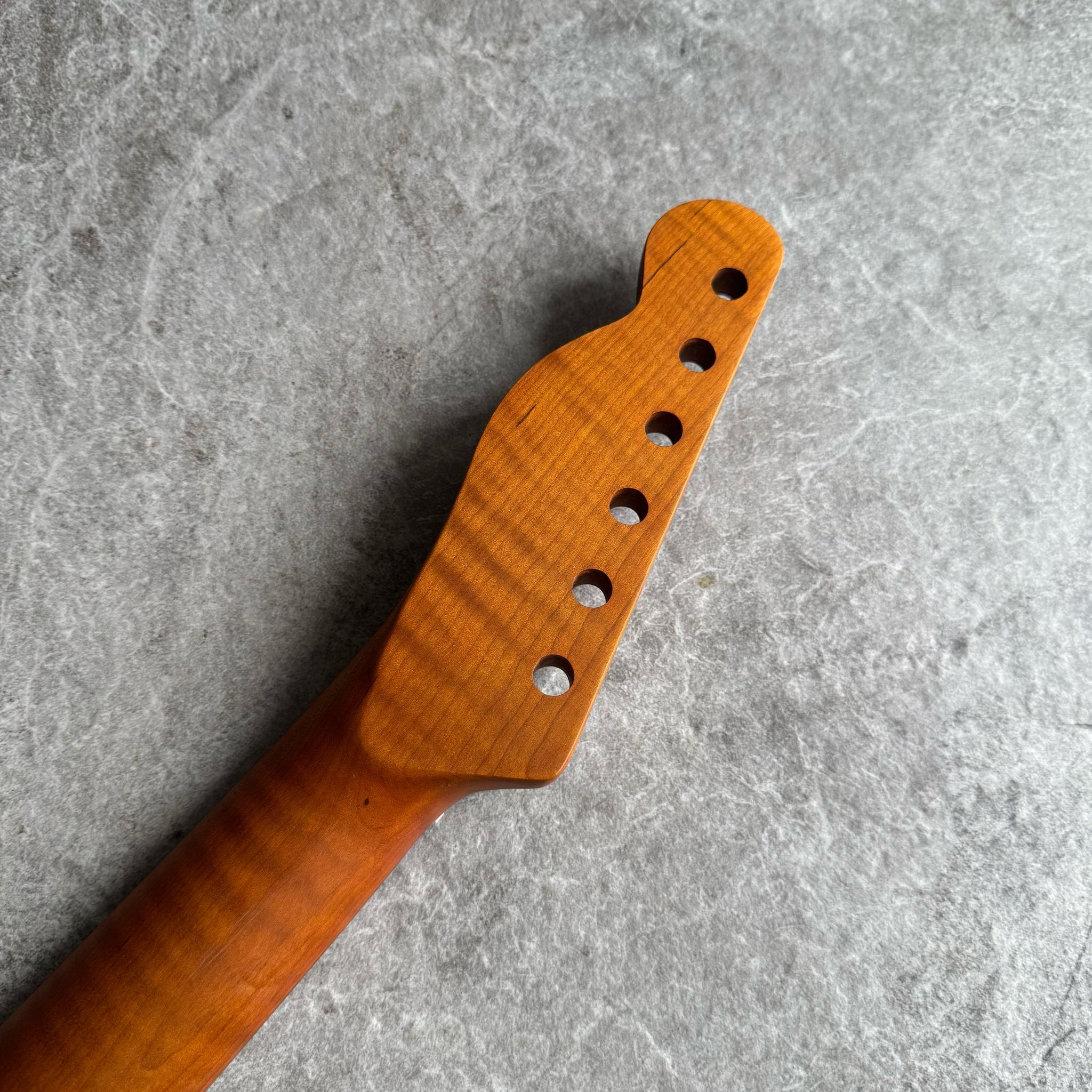 Tele Lion Flame Roasted Maple Fretboard Neck – 22 Fret Stain