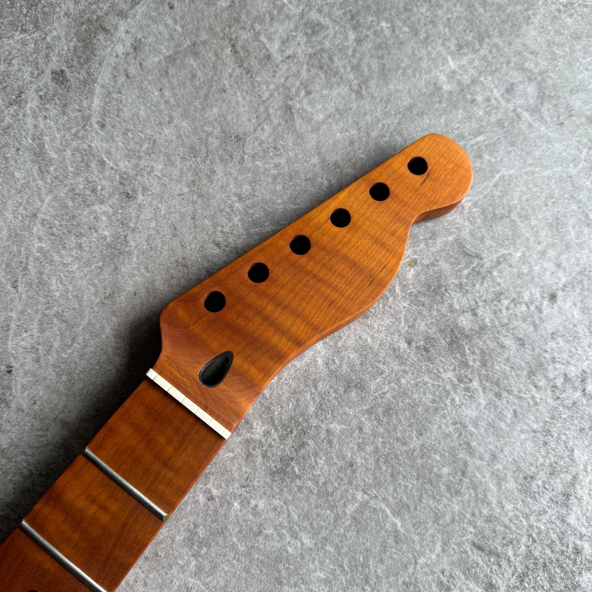 Tele Lion Flame Roasted Maple Fretboard Neck – 22 Fret Stain