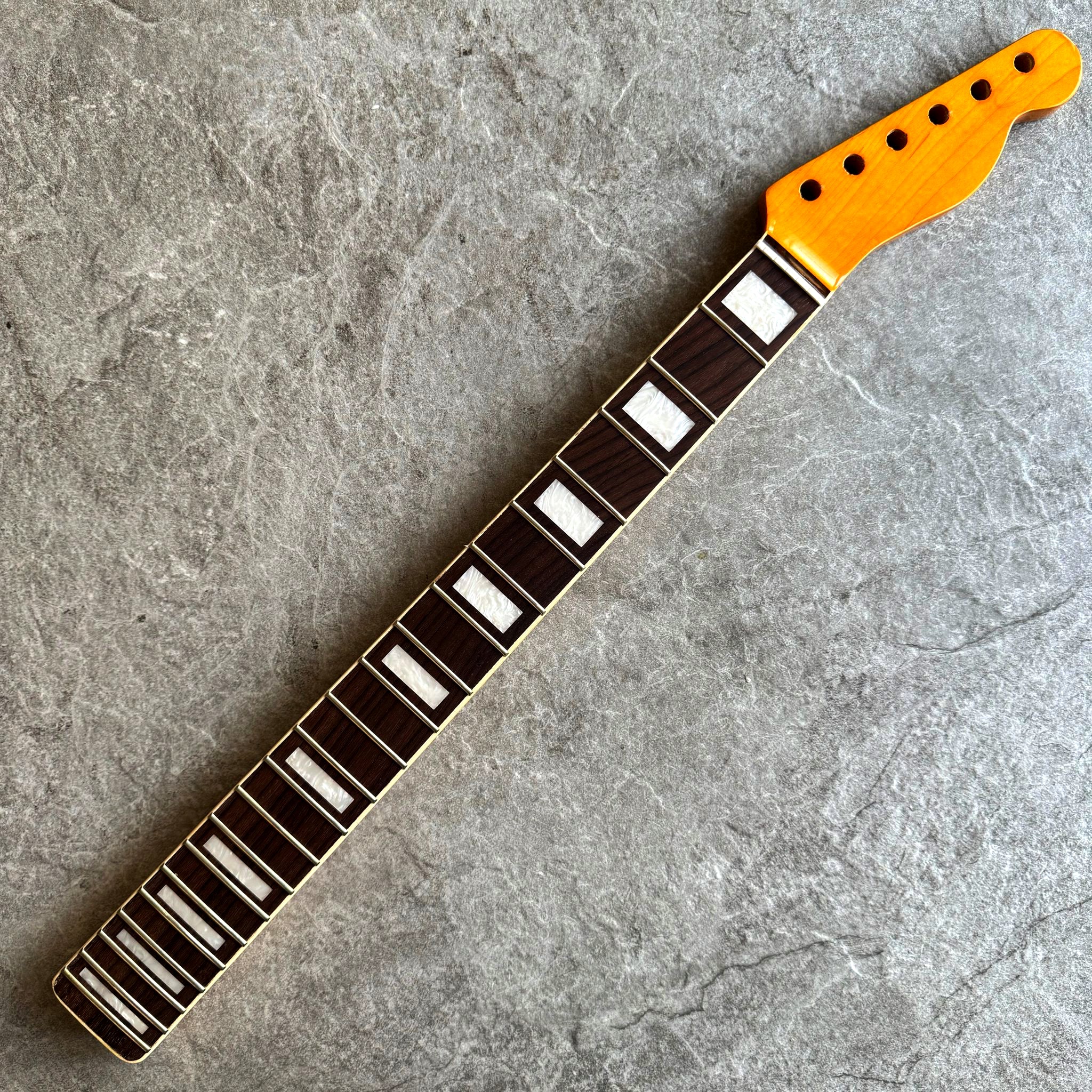Limited Edition Electric Guitar Neck – Tele Rosewood 21 Fretboard with Pearl Inlays