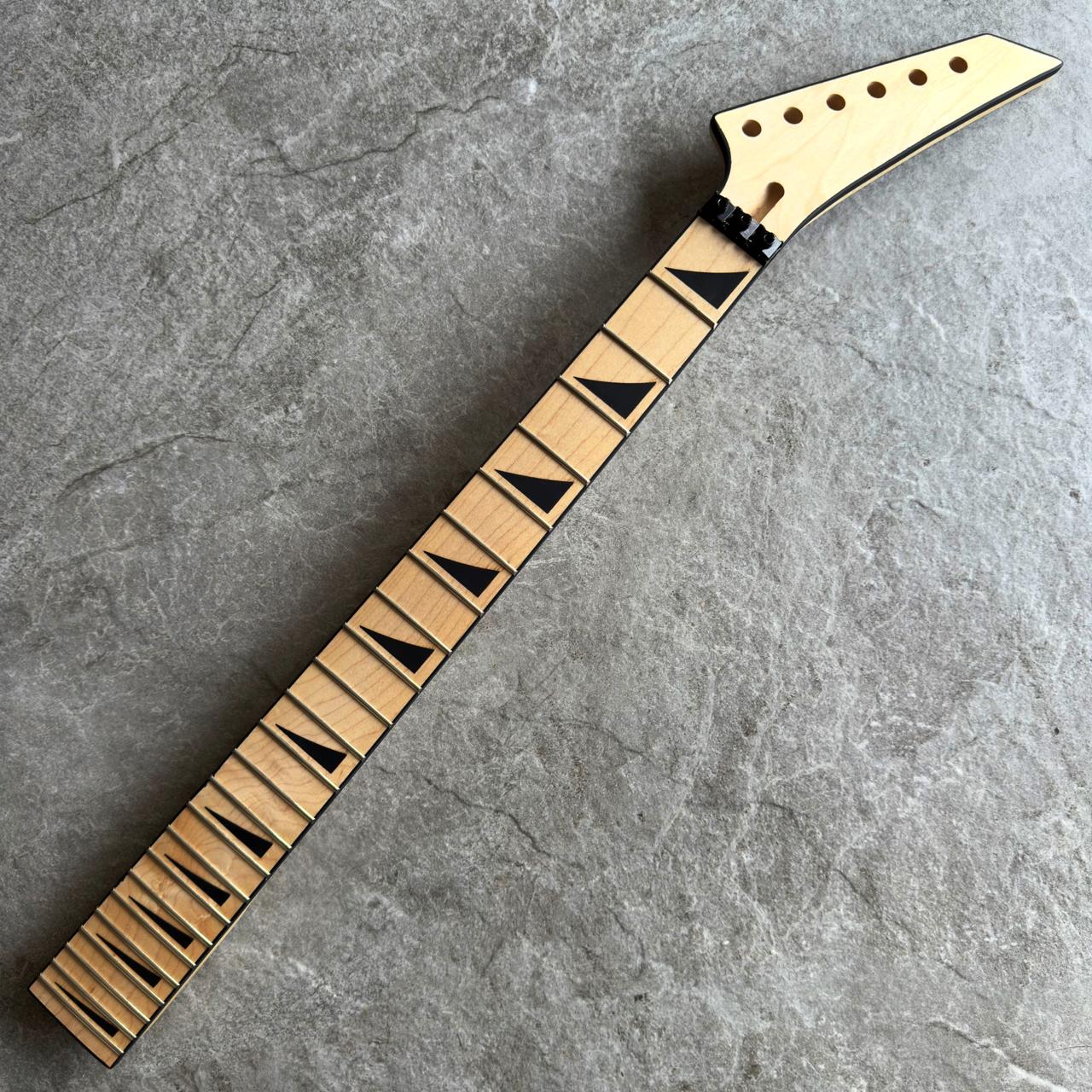 Jackson Style Maple Electric Guitar Neck – 24 Fret, Maple Inlay, Satin Finish
