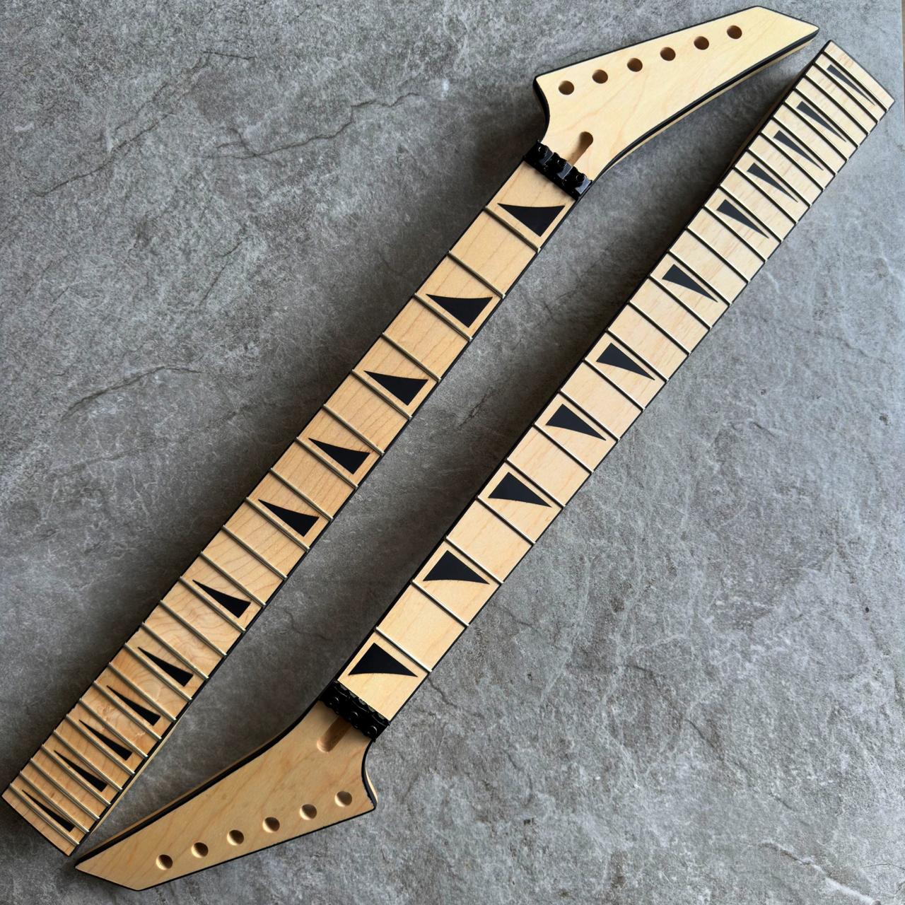 Jackson Style Maple Electric Guitar Neck – 24 Fret, Maple Inlay, Satin Finish