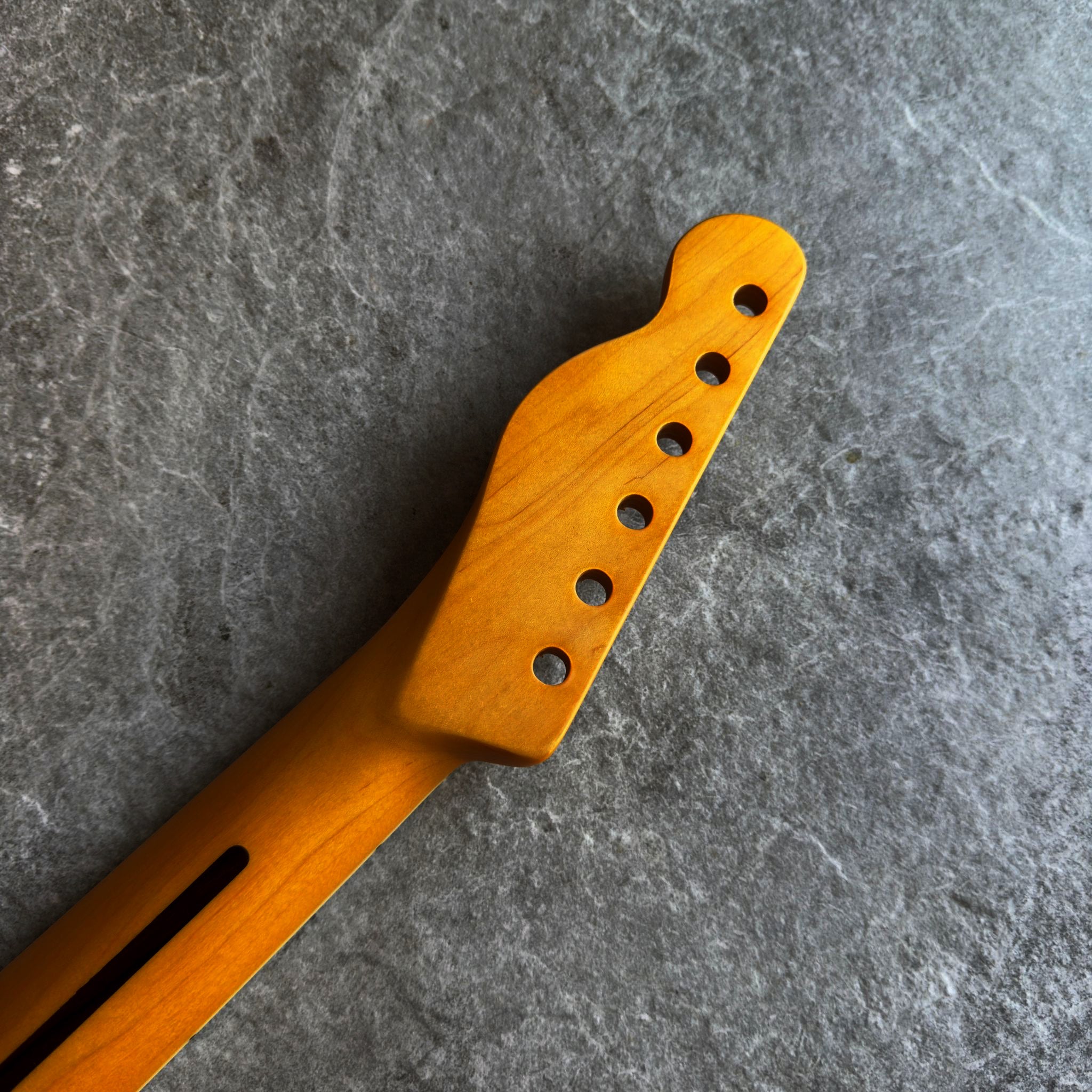 Tele Yellow Rosewood Neck – 22-Fret Pearl Block Inlays, Stain Finish