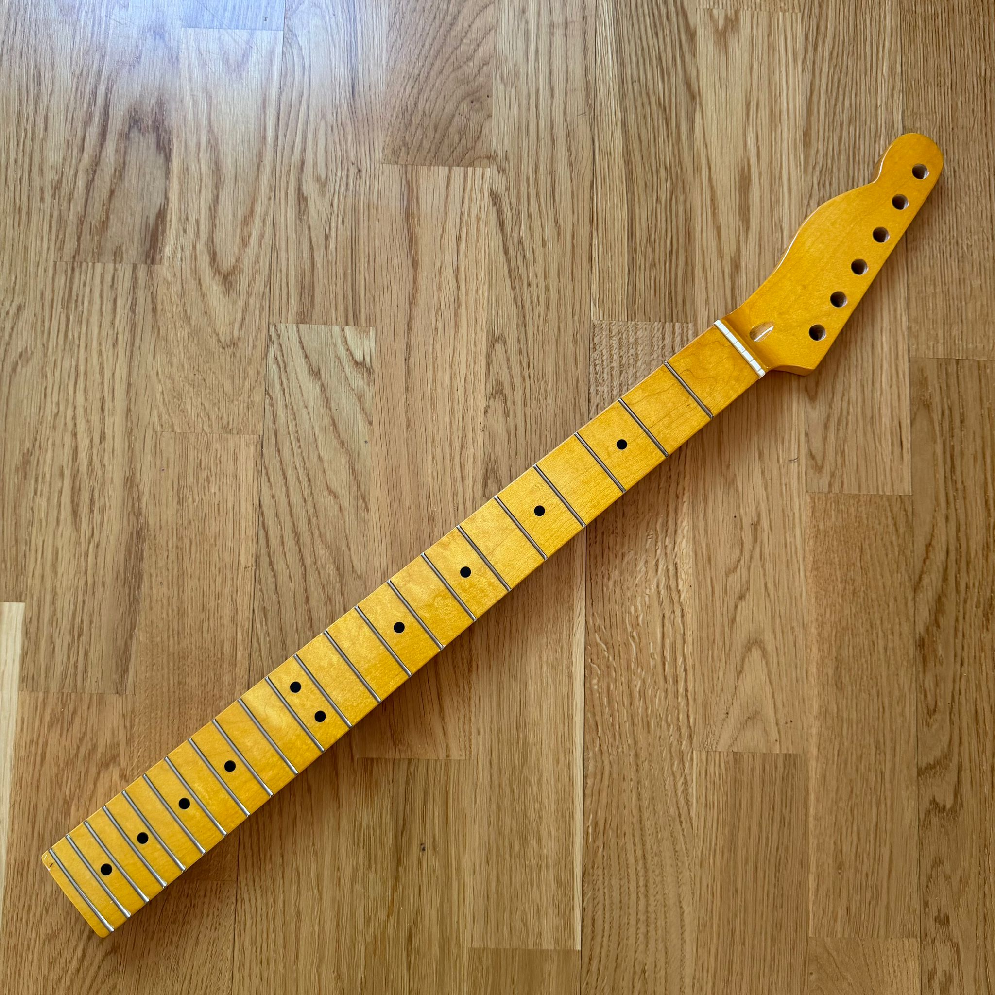 Telecaster Electric Guitar Neck Yellow Maple Left Hand  B-Stock  22 Frets –Custom Guitar Project