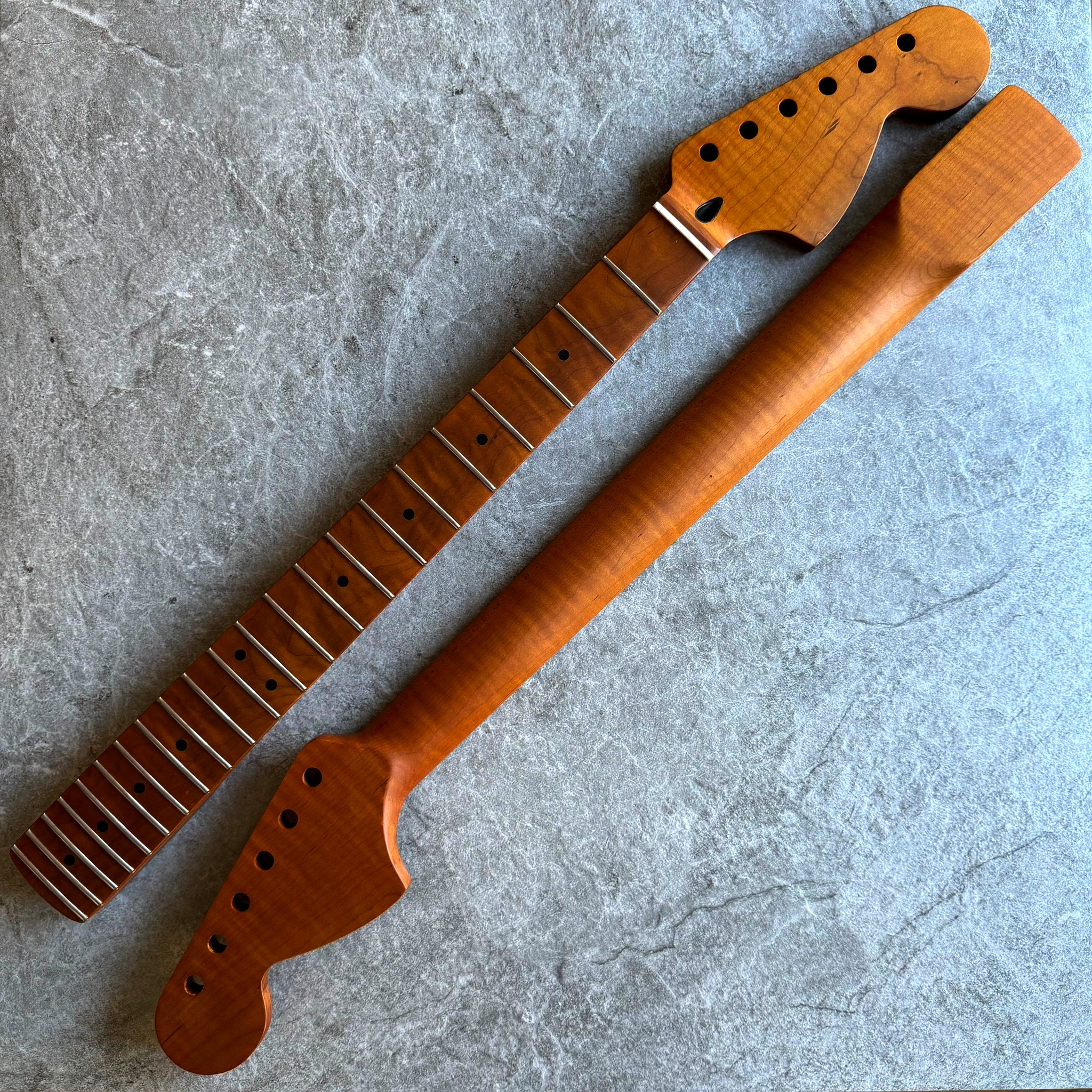 Strat Guitar Roasted Flame Maple Neck 22 Fret – 70s Big Head