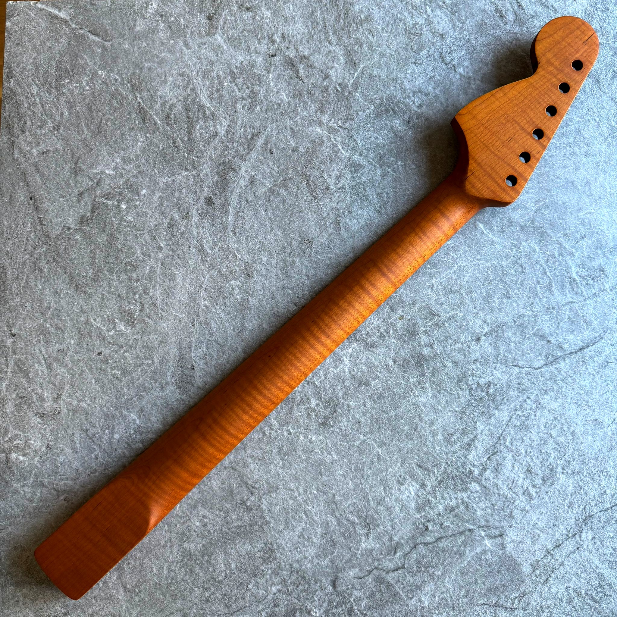 Strat Guitar Roasted Flame Maple Neck 22 Fret – 70s Big Head