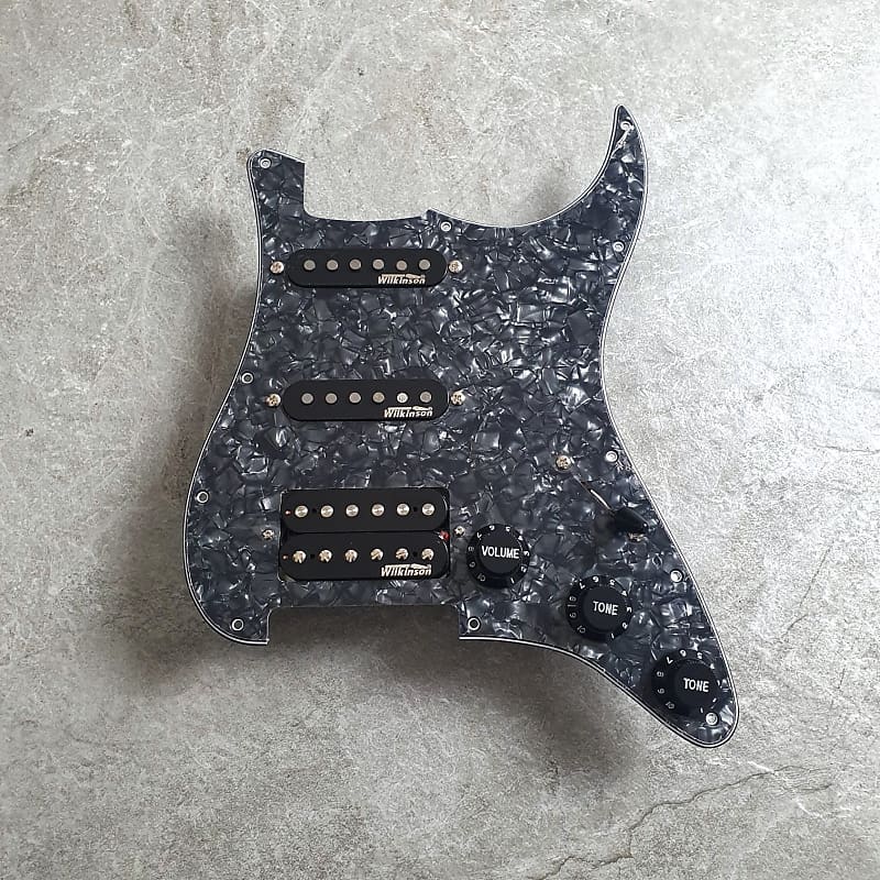 Wilkinson Prewired Stratocaster Loaded Pickguard SSH! Gray Pearl