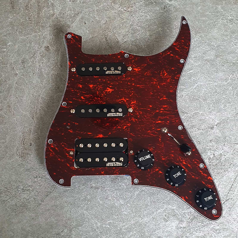 Wilkinson Prewired Stratocaster Loaded Pickguard SSH! Red Pearl