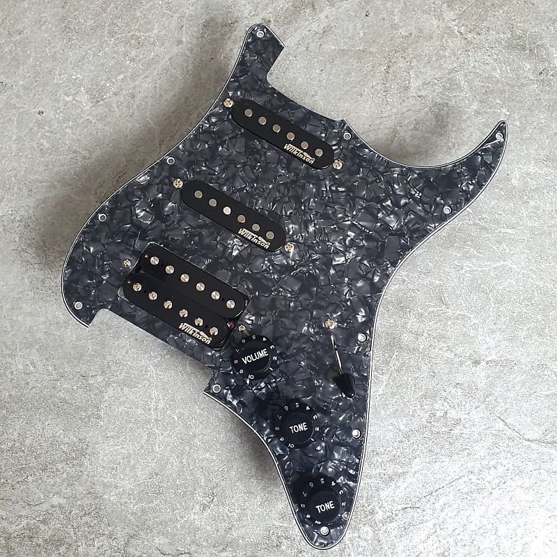 Wilkinson Prewired Stratocaster Loaded Pickguard SSH! Gray Pearl