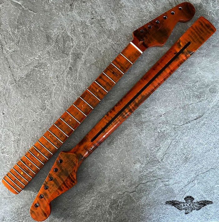 🎸 Special Order – Stratocaster Parts Bundle (Tiger Flame Neck + Wilkinson + Gold Hardware)