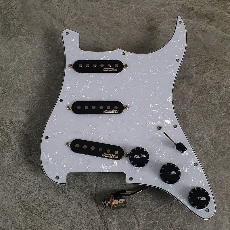 Wilkinson Prewired Strat Loaded Pickguard! White Pearl