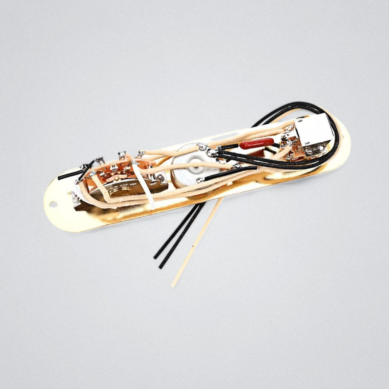 Telecaster Prewired Control Plate Assembly with CTS Pots &amp; Push-Pull - Gold