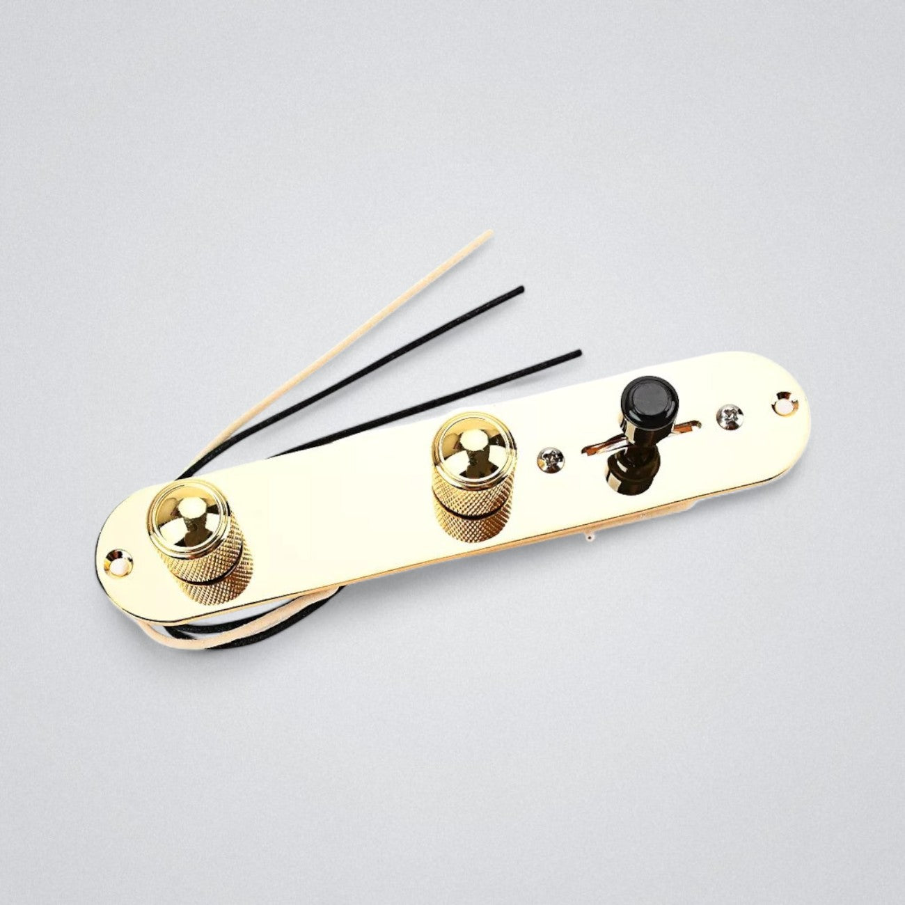 Telecaster Prewired Control Plate Assembly with CTS Pots &amp; Push-Pull - Gold